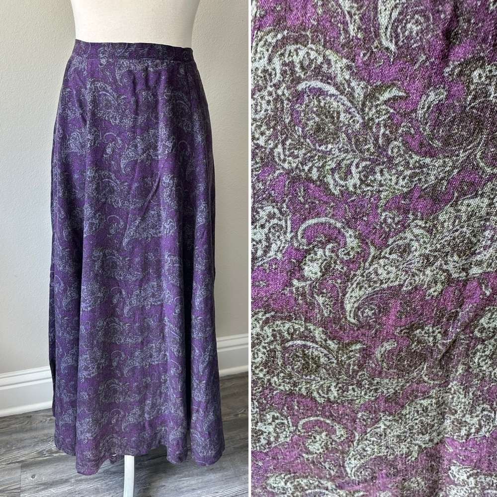 Purple Paisley A-Line Skirt